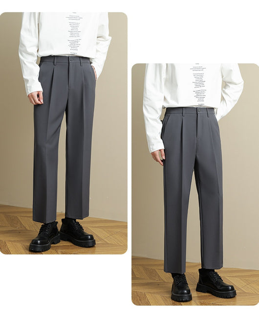 Pantalones de Traje Rectos con Caída Elegante para Hombre - Image 17