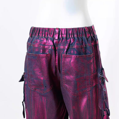 Jeans Casuales Morados con Efecto Bronceado para Mujer - Image 3