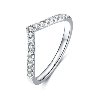 Anillo V-Row de Plata 925 con Moissanita Engastada - Image 6