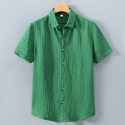 Camisa Protección Solar Hombre Algodón Transpirable Suelta - Image 8
