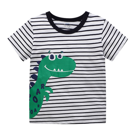 Playera Infantil de Verano con Estampado y Bordado de Dibujos Animados - Image 14
