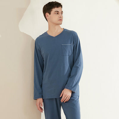 Playera Casual Escote V para Hombre Talla Grande Cómoda para Casa - Image 4