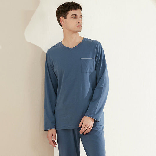 Playera Casual Escote V para Hombre Talla Grande Cómoda para Casa - Image 4