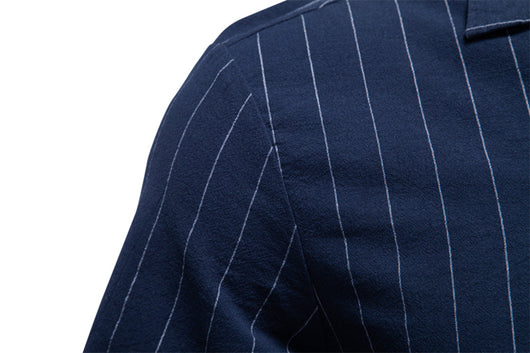 Camisa Cubana de Rayas en Algodón para Hombre - Image 14