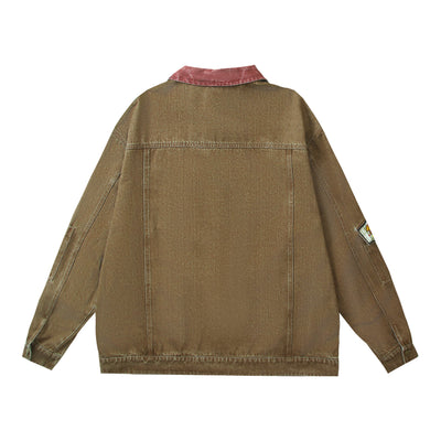 Chaqueta Denim Vintage con Bordado de Pareja - Image 10