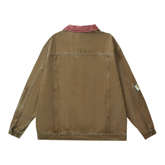 Chaqueta Denim Vintage con Bordado de Pareja - Image 10