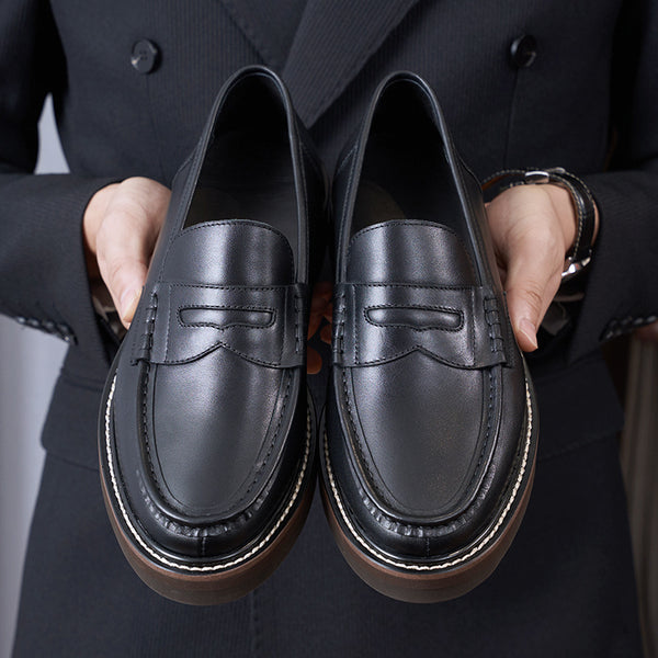 Zapatos de Cuero Transpirables para Hombre - Estilo Ejecutivo Casual