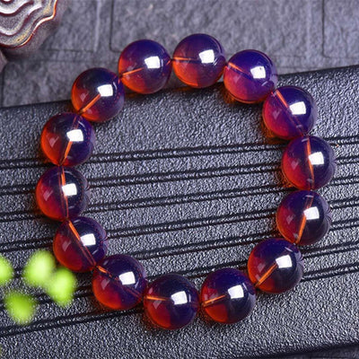 Pulsera de Ámbar Azul con Cera de Abeja para Hombre y Mujer