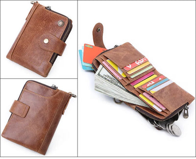 Bolsa de Cuero Genuino con Cierre de Hebilla - Estilo Casual y Versátil - Image 16