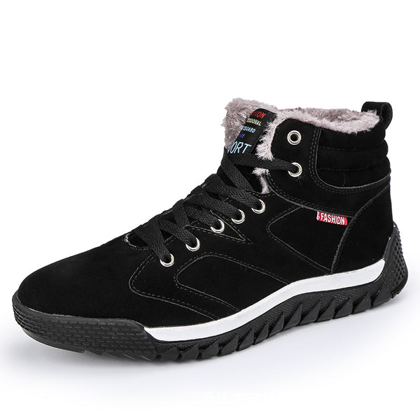 Zapatillas Altas Casuales de Algodón para Hombre Talla Grande - Cálidas y Ligeras - Image 4