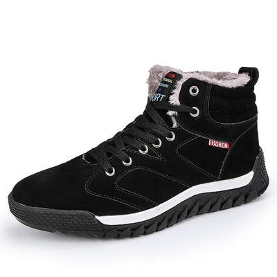 Zapatillas Altas Casuales de Algodón para Hombre Talla Grande - Cálidas y Ligeras - Image 4