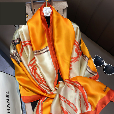 Foulard Ligero de Seda para Mujer - Bufanda Larga Elegante de Verano - Image 34