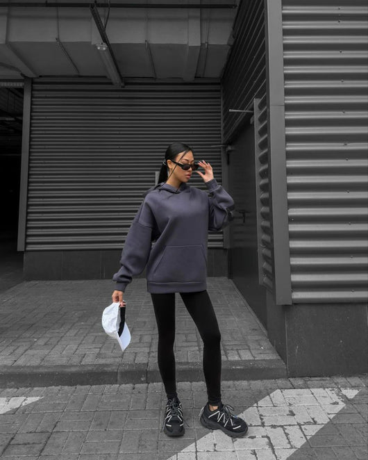 Sudadera Estampada Gruesa Oversize de Manga Larga Versátil - Image 23
