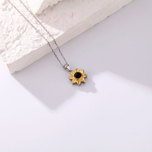 Collar Proyector de Girasol en Plata S925 para Mujer - Image 3