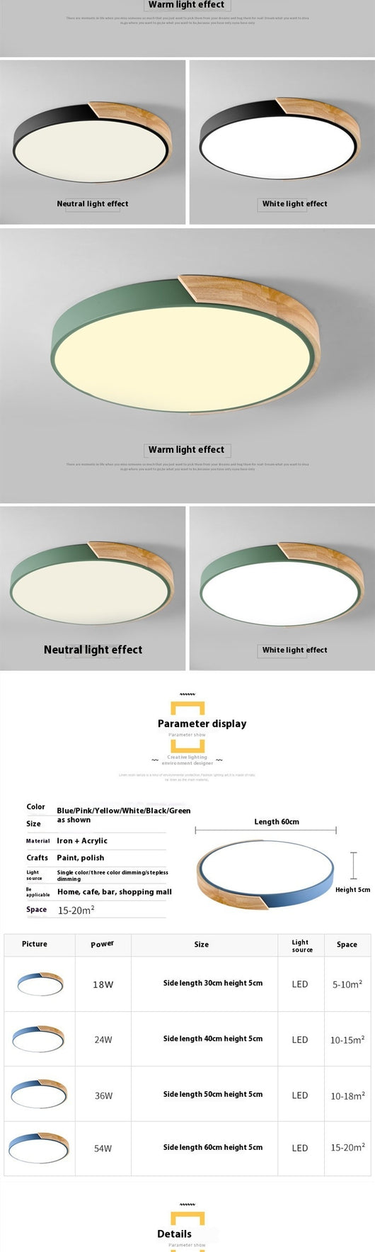 Lámpara de Techo Minimalista con Luz Creativa LED - Image 18