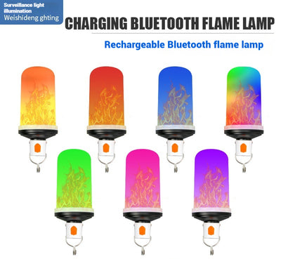 Lámpara Bluetooth con Efecto Fuego y Carga Inalámbrica - Image 5