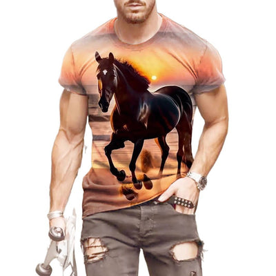Camiseta Manga Corta con Impresión 3D para Hombre - Image 5