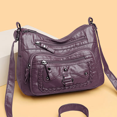 Bolso de Cuero Premium con Múltiples Compartimentos - Image 3