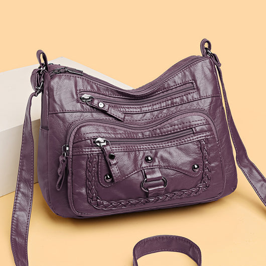 Bolso de Cuero Premium con Múltiples Compartimentos - Image 3