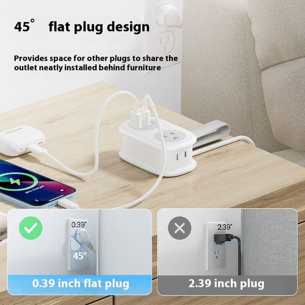 Regleta de Viaje Internacional con Puertos USB - Estándares Americano y Europeo