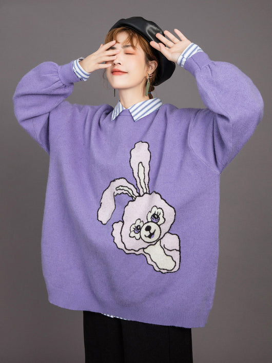 Suéter Jacquard con Estampado Cartoon para Mujer - Image 11