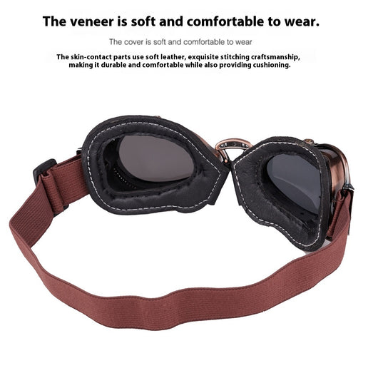 Gafas Protectoras Retro para Motocicleta - Estilo Piloto Harley con Protección Reflectante - Image 20