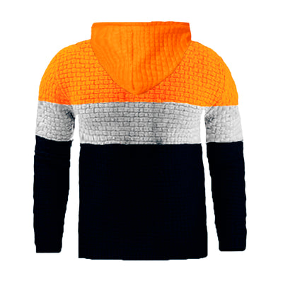 Sudadera con Capucha Jacquard para Hombre - Abrigo Cálido en Tonos Tierra - Image 16