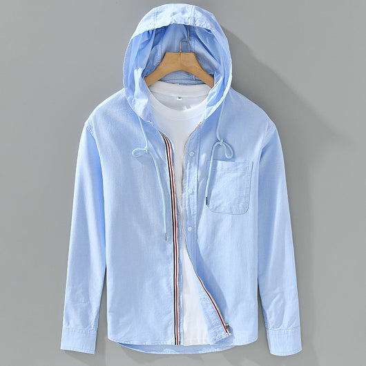 Chamarra Sudadera con Capucha de Algodón - Estilo Casual Americano para Hombre - Image 4