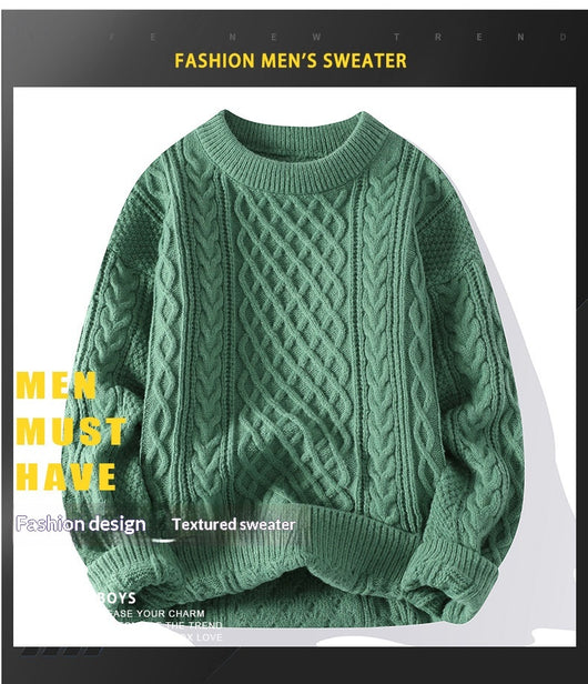 Suéter Cuello Redondo para Hombre - Otoño e Invierno - Image 10