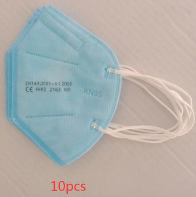 Stack of red KN95 protective masks with white ear loops, showing FFP2 certification and '10pcs' text. - Image 13