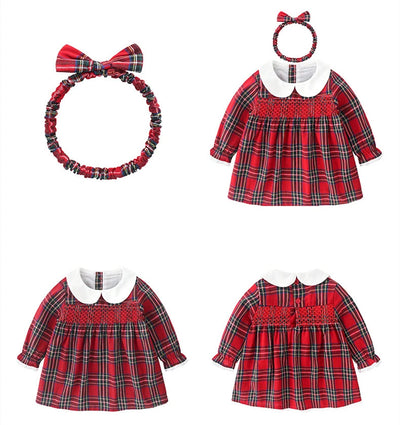 Vestido a Cuadros Rojo para Niña - Colección Otoño - Image 8