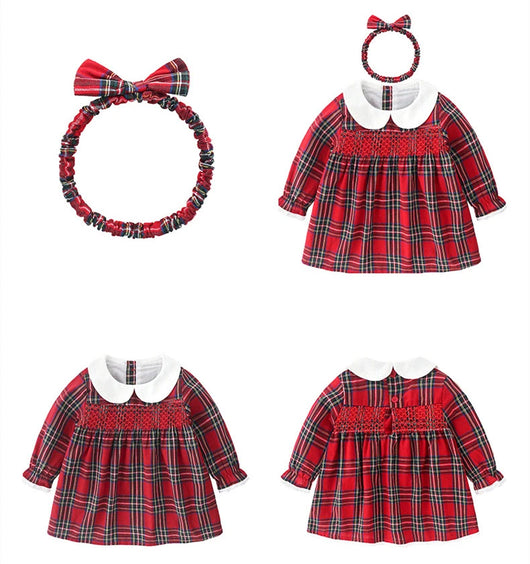 Vestido a Cuadros Rojo para Niña - Colección Otoño - Image 8