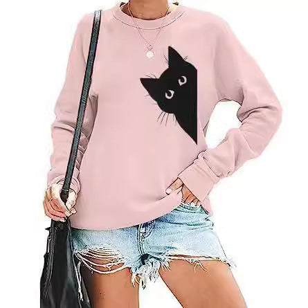 Blusa Clásica de Manga Larga Cuello Redondo para Mujer