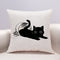Funda De Almohada De Gato Negro 35 X 35 Cm