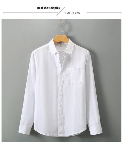 Camisa de Lino Suelta con Protección Solar de Manga Larga - Image 25