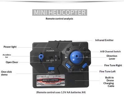 Helicóptero RC Mini 35 Canales Resistente a Caídas - Juguete Volador de Bolsillo - Image 32