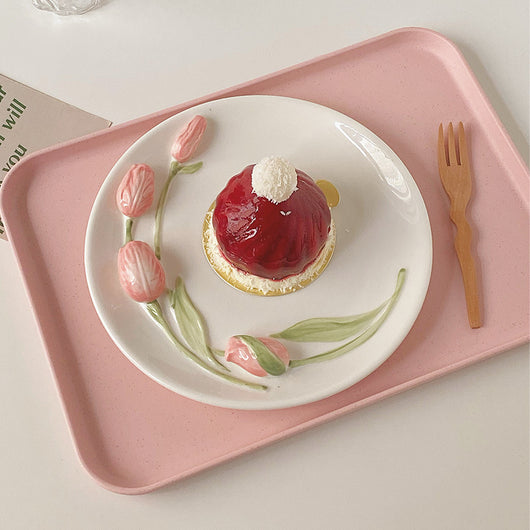 Juego de Vajilla Cerámica Tulipán 3D - Plato, Tazón y Taza - Image 15