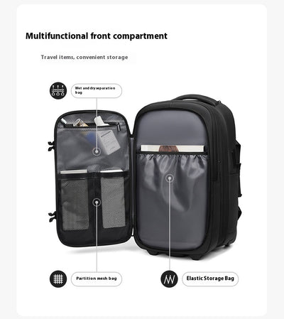 Mochila Trolley Expandible de Gran Capacidad para Viajes de Negocios - Image 8