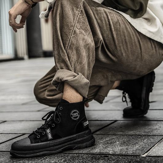 Zapatillas de Lona para Hombre con Suela Gruesa - Primavera y Otoño - Image 14