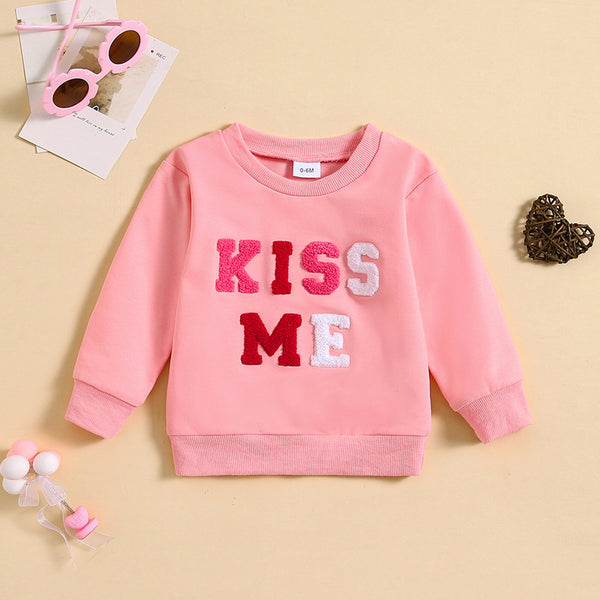 Suéter Infantil con Letras Bordadas para Niñas