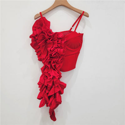 Bandeau Floral de Madera Hecho a Mano - Estilo Street Hot Girl - Image 2