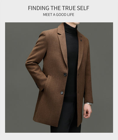 Abrigo de Lana Entallado para Hombre - Corte Moderno Otoño Invierno - Image 8