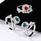 Anillo de Moissanita para Mujer en Plata Esterlina y Platino