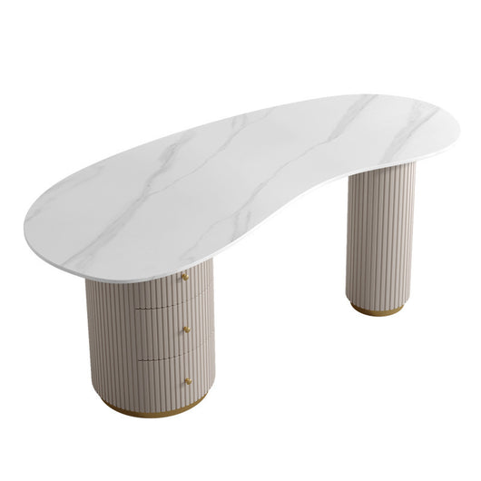 Escritorio de Cuarzo Minimalista Moderno con Toque de Lujo - Image 5