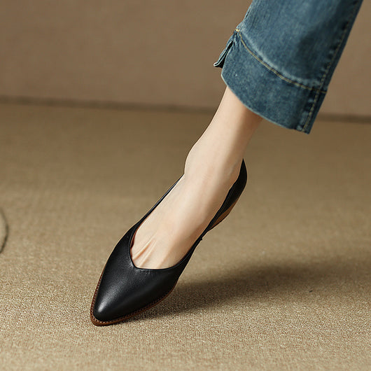 Tacones Bajos de Piel de Oveja para Mujer - Image 14