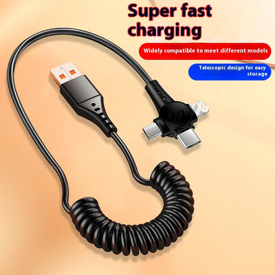Cable de Carga Rápida 3 en 1 Retráctil Type-C Android