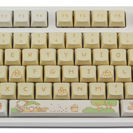 Keycaps Mecánicos Custard Cute - Compatible 68, 75, 98, 100 Teclas - Image 18