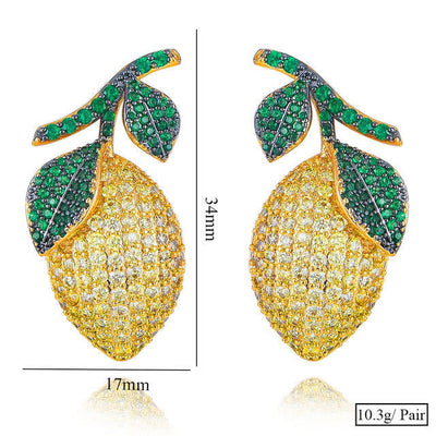 Aretes de Circonita Forma Mango en Oro Cepillado - Image 7