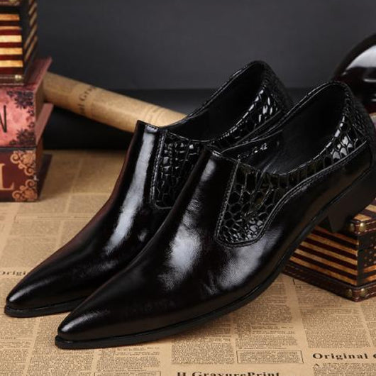 Zapatos Oxford Puntiagudos de Cuero Brillante - Estilo Británico Moderno para Hombre - Image 7