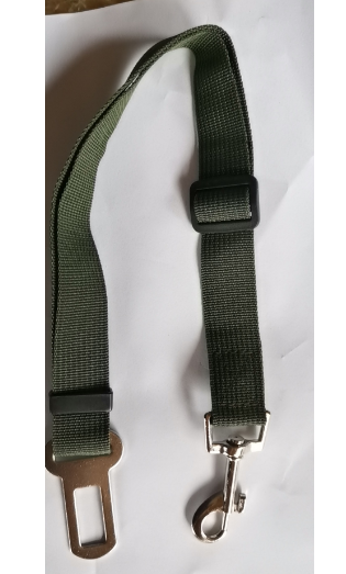 Orange adjustable dog car safety seat belt restraint with a metal seat belt buckle and a swivel snap hook. - Image 13